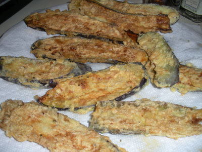Fried eggplant