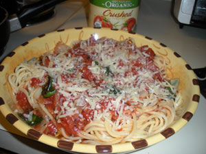 Spaghetti and Marinara Sauce